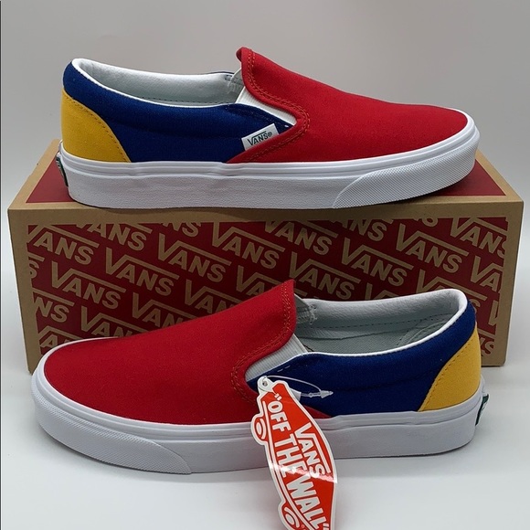 •VANS CLASSIC SLIP ON VANS YACHT CLUB red/blue MENS• - Picture 14 of 16